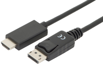 DIGITUS DisplayPort naar HDMI kabel, 2 meter, zwart