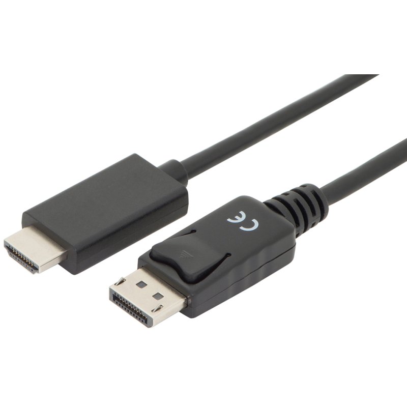 DIGITUS Câble DisplayPort vers HDMI, 3 mètres, noir
