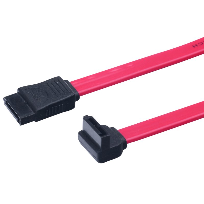 DIGITUS Câble SATA, connecteur coudé en L, SATA II/III, rouge