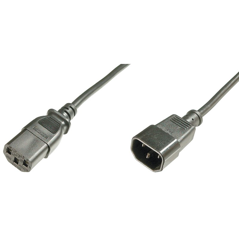 DIGITUS cold appliance extension cable, black