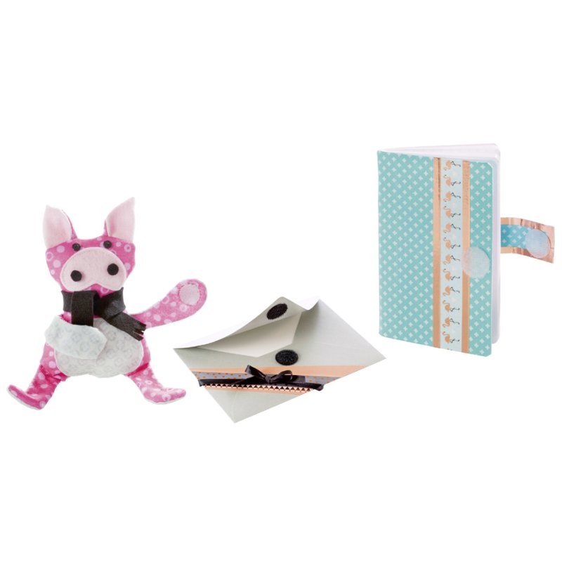 folia klittenband stippen mini, zelfklevend, zwart en wit, 60 stuks