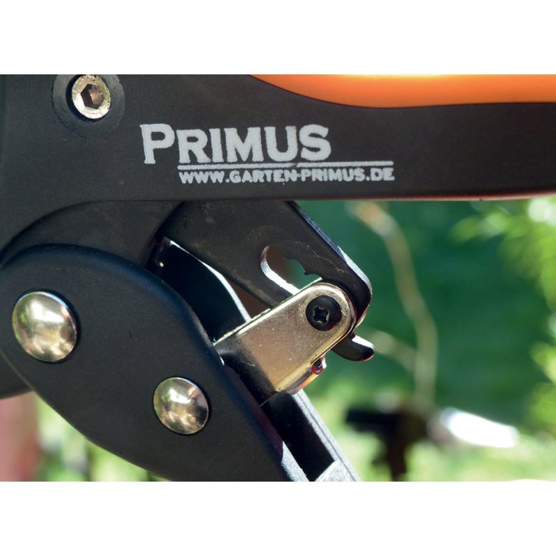 PRIMUS cisaille à cliquet pour femme, noir/orange, pour branches jusqu'à 20 mm