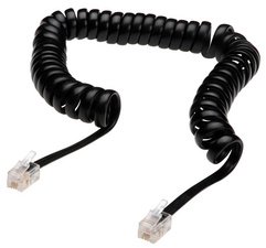 DIGITUS draaisnoer RJ10, zwart, 2,0 m