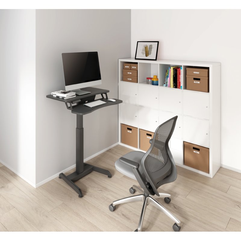 LogiLink electric sit-stand desk, anthracite, 80×62.7 cm, height 72-122 cm