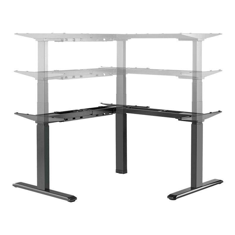LogiLink piètement électrique en L, 620-1280 mm, noir