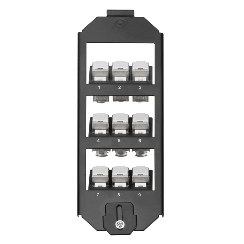 DIGITUS support de sol triple, pour Ackermann, 9x modules keystone