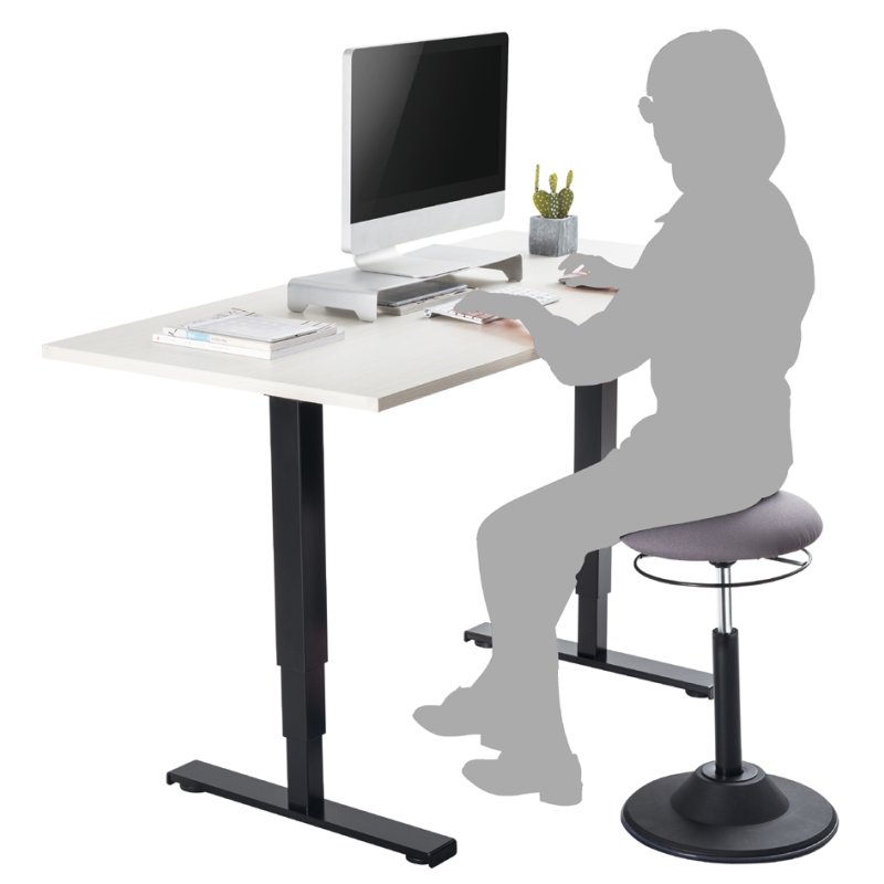 LogiLink height-adjustable stool, gas spring, black