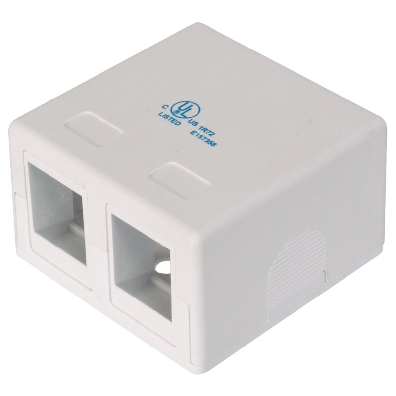 DIGITUS learning enclosure, 2 keystone modules, pure white, 40×40×30 mm