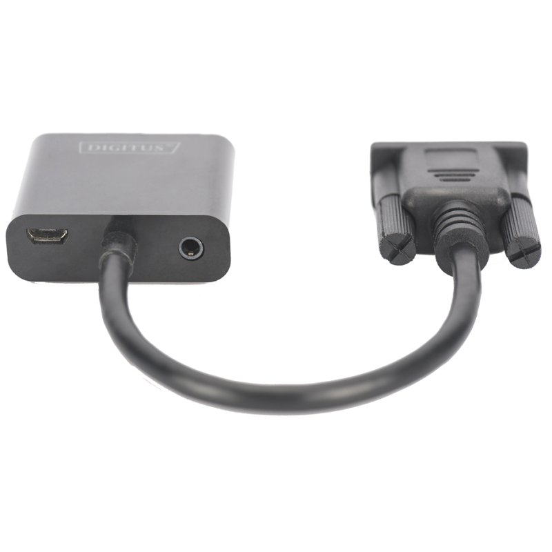 DIGITUS VGA to HDMI + audio converter, black, 6.75 Gbps