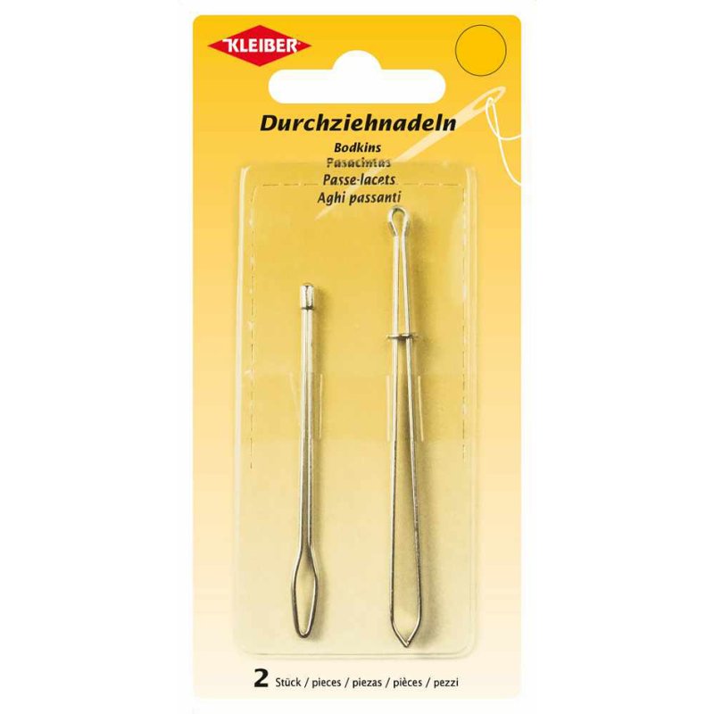 KLEIBER borduurnaaldenset, zilver, staal, 2 stuks