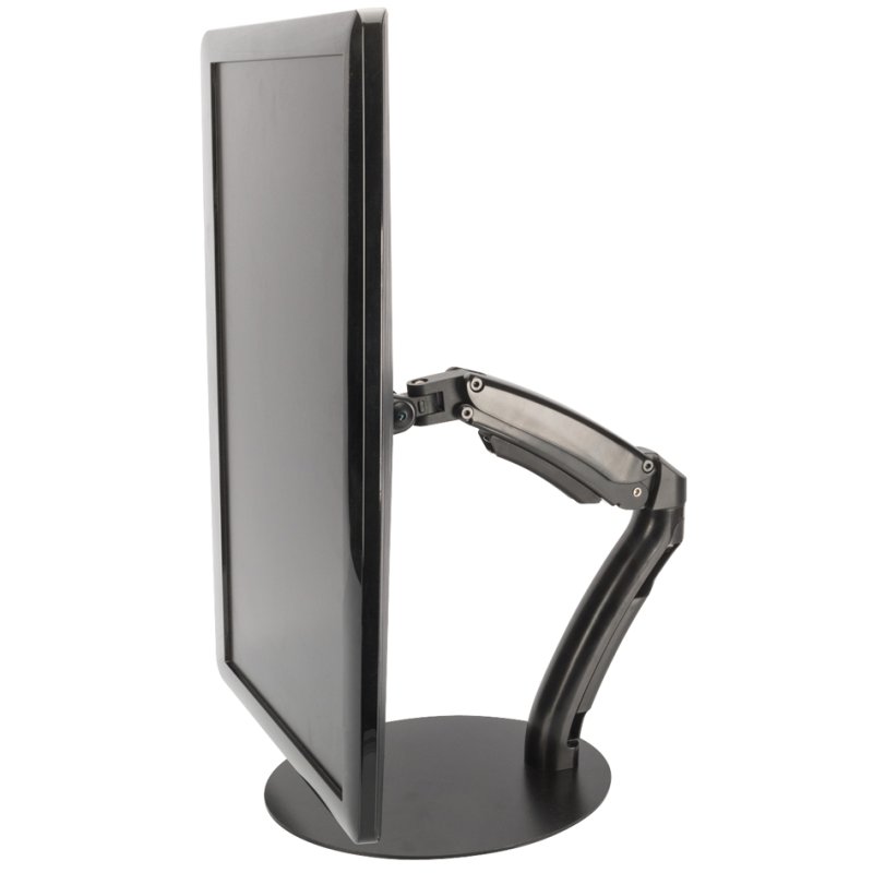 DIGITUS LCD-/LED-monitorstandaard met voet, tot 27 inch, gasdrukfeder, draaibaar 180°