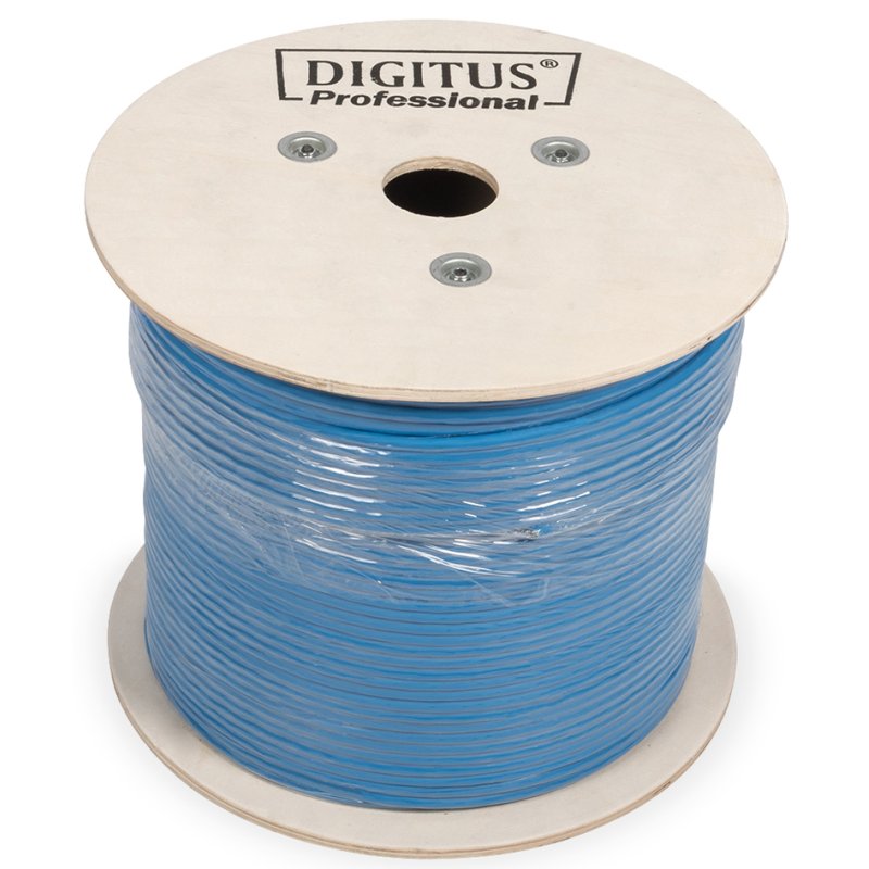DIGITUS installation cable Category 6a, U/UTP, blue, 500 metres