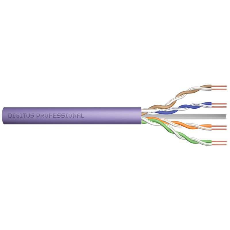 DIGITUS installation cable Cat. 6, U/UTP, violet, 500 m