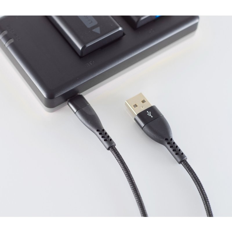 shiverpeaks PRO Series II USB 2.0 cable USB-C to USB-A, black, 1.0 m, gold-plated contacts