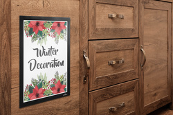DURABLE magnetische klaplijst DURAFRAME WALLPAPER A4, metallic zilver
