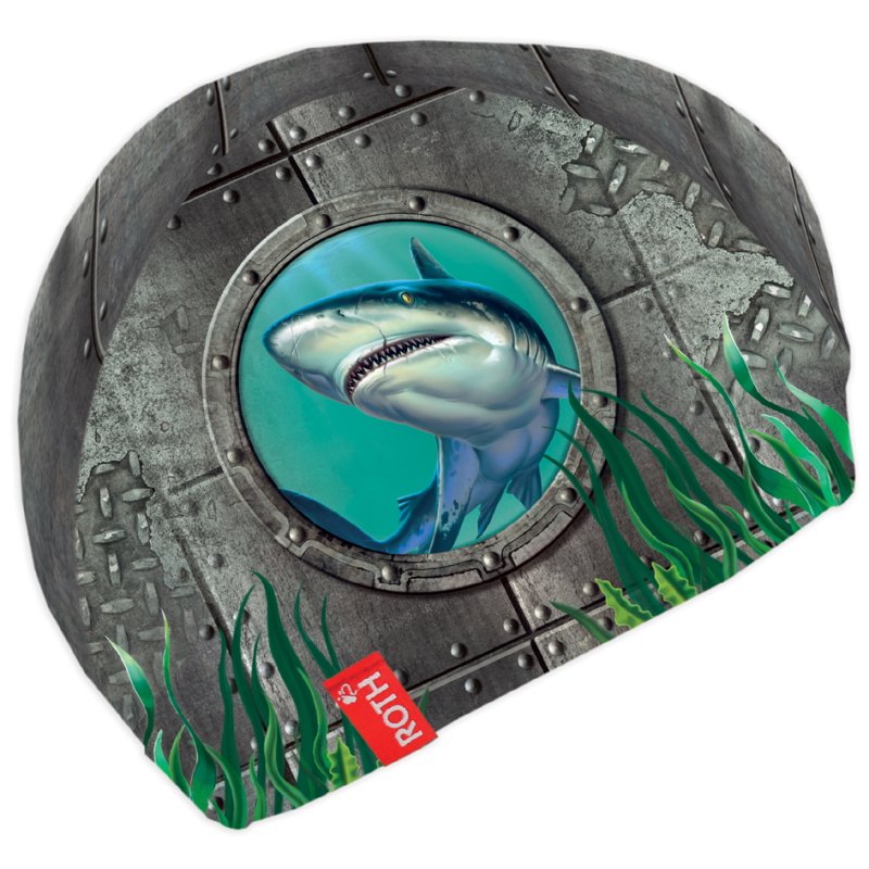 ROTH bonnet de natation enfant Police, 82% polyester 18% élasthanne, tour de tête 44-56 cm