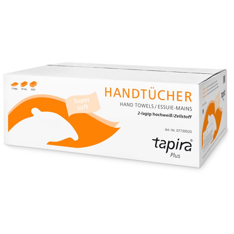 Tapira handdoekpapier plus, W-vouw, 203 × 320 mm, hochwit