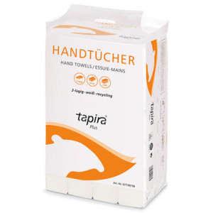 Tapira handdoekpapier Plus, V-vouw, wit, 245 × 210 mm