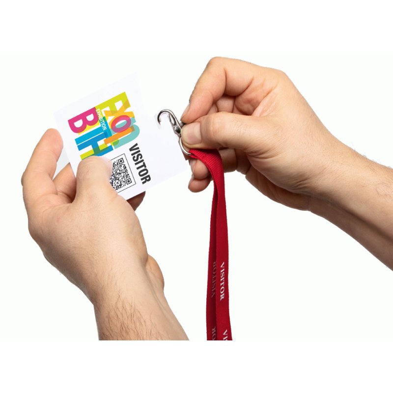 DURABLE badge visiteur, film, blanc, 86×97 mm