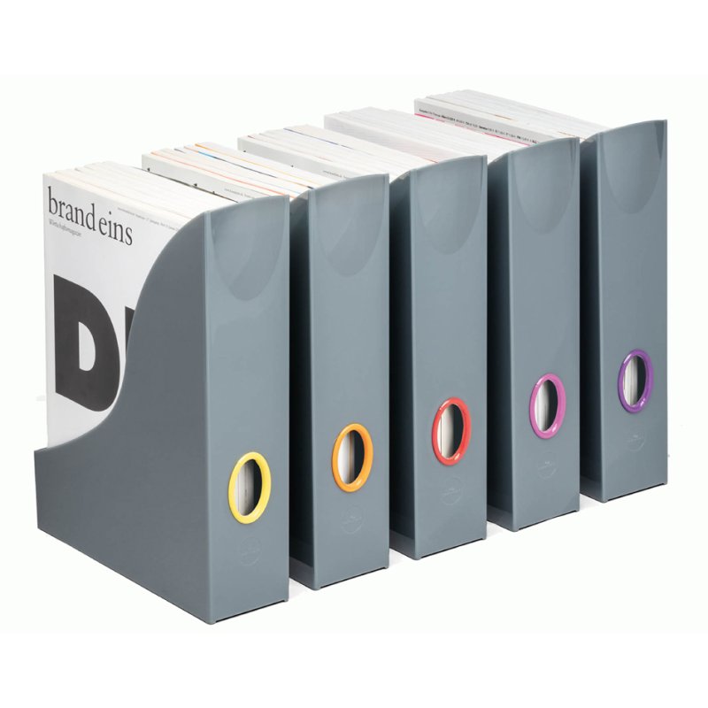 DURABLE cassette à revues VARICOLOR, anthracite/gris, A4, 5 pièces