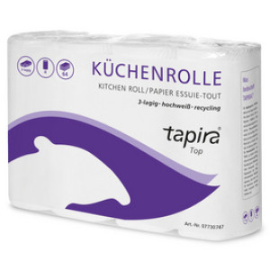 Tapira keukenrollen 3-laags, hochwit, 4 rollen