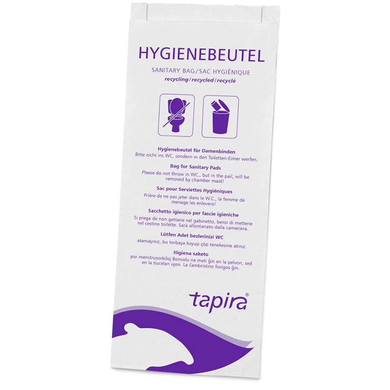 Tapira hygiënezakjes, gerecycled papier, wit, 8×125 stuks