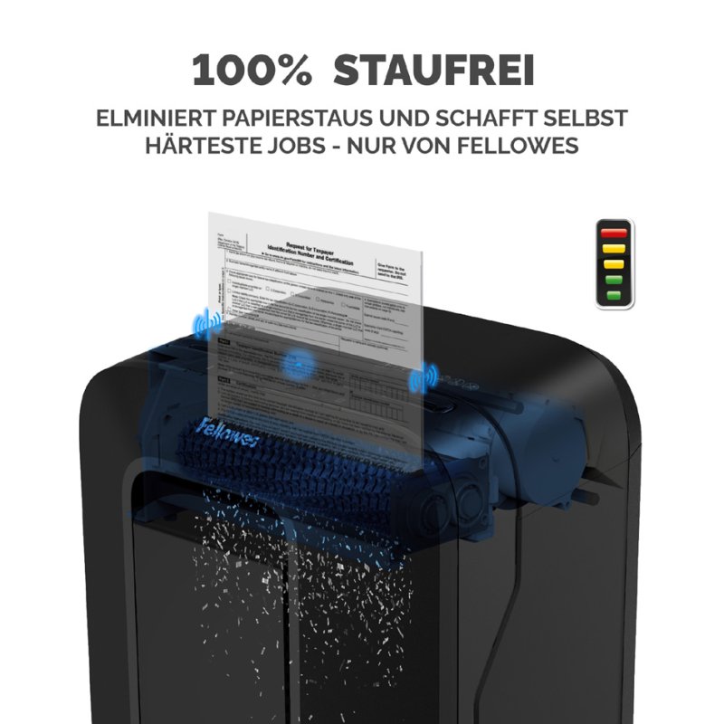Fellowes destructeur de papier Powershred LX201, noir, coupe 2×12 mm, 12 feuilles
