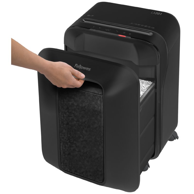 Fellowes destructeur de papier Powershred LX201, noir, coupe 2×12 mm, 12 feuilles