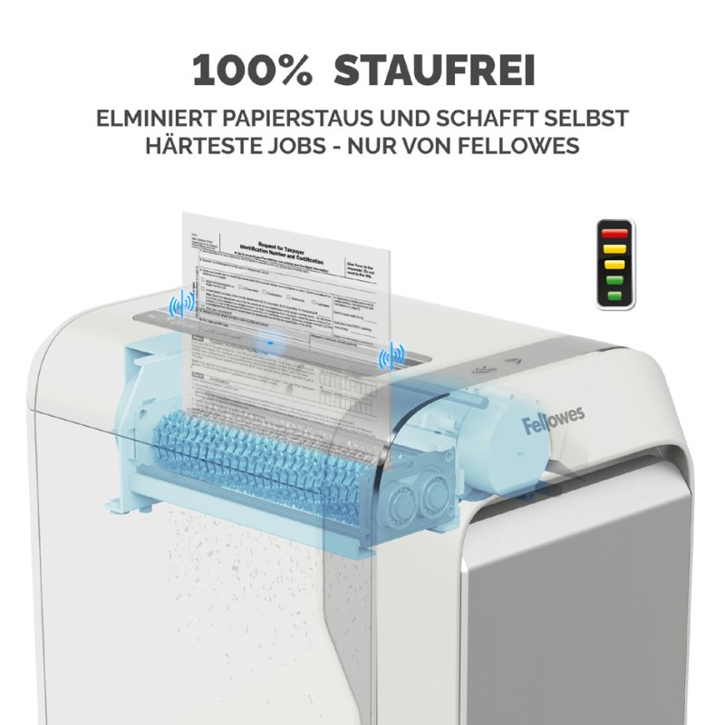 Fellowes destructeur de papier Powershred LX221, blanc, 20 feuilles, 30 litres
