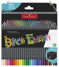 Faber-Castell kleurpotloden Black Edition, driehoekig, zwart hout, 12 stuks