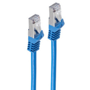 shiverpeaks BASIC-S U/FTP platte patchkabel Cat.6A, blauw, 15 m