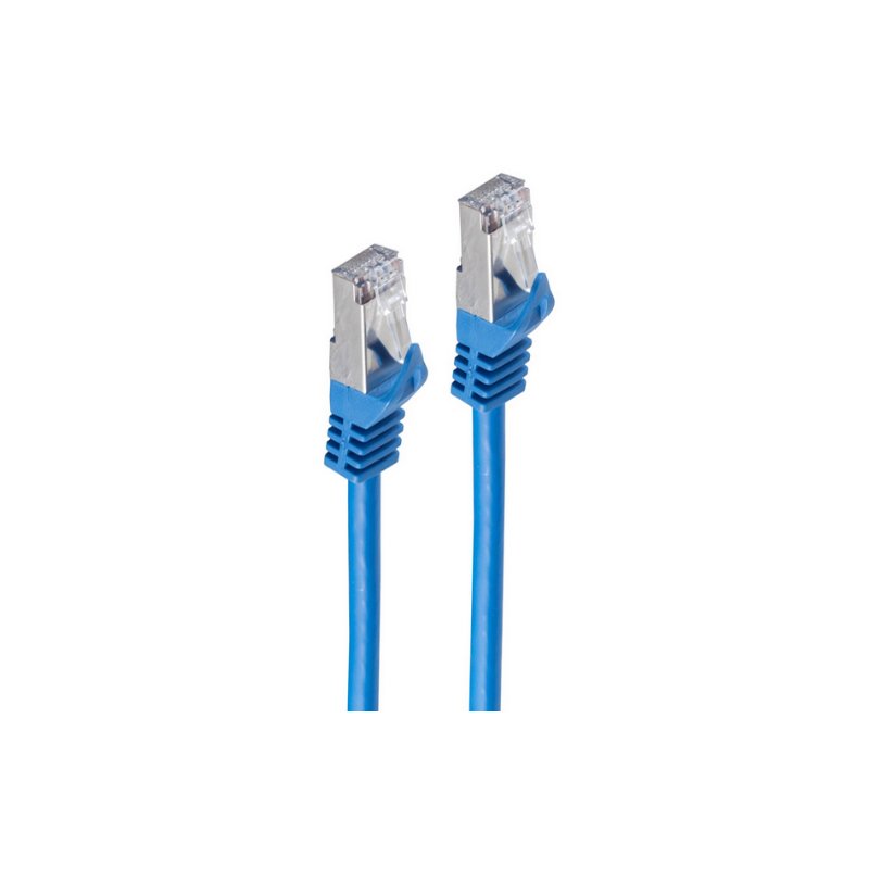 shiverpeaks BASIC-S U/FTP platte patchkabel Cat.6A, blauw, 15 m
