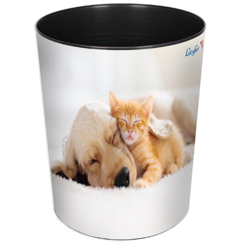 Läufer waste bin dog and cat design, 13 litres, PP