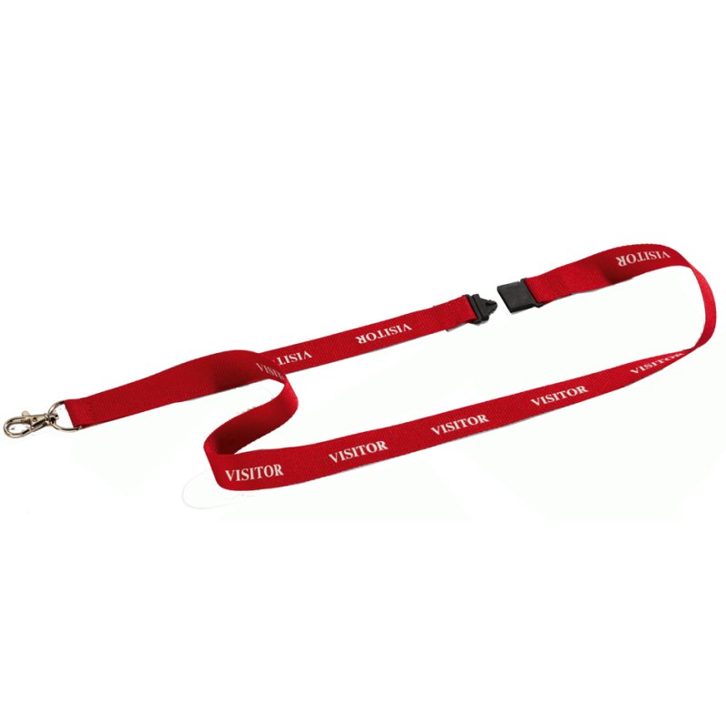 DURABLE lanière textile STAFF, 20 mm, noir avec mousqueton, 10 pièces