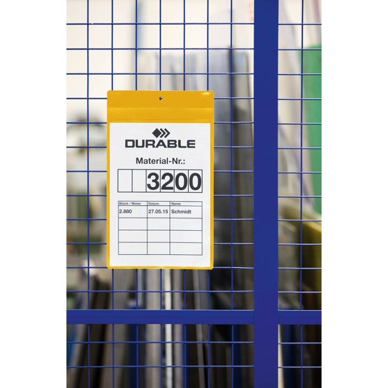 DURABLE porte-documents magnétique A5 horizontal, jaune, 10 pièces
