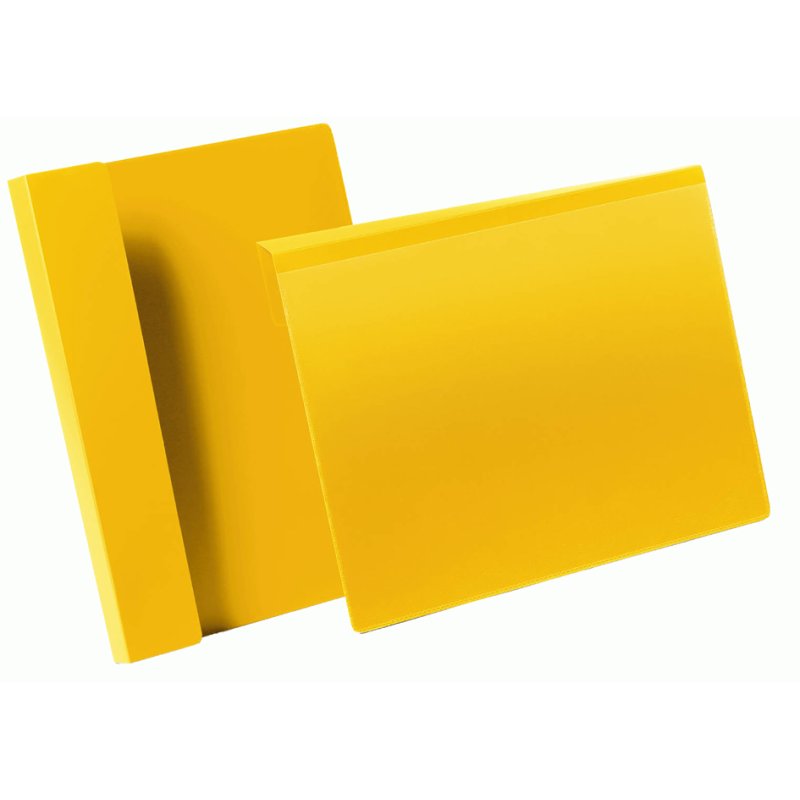 DURABLE porte-badges avec pli, A5 horizontal, jaune, 50 pièces