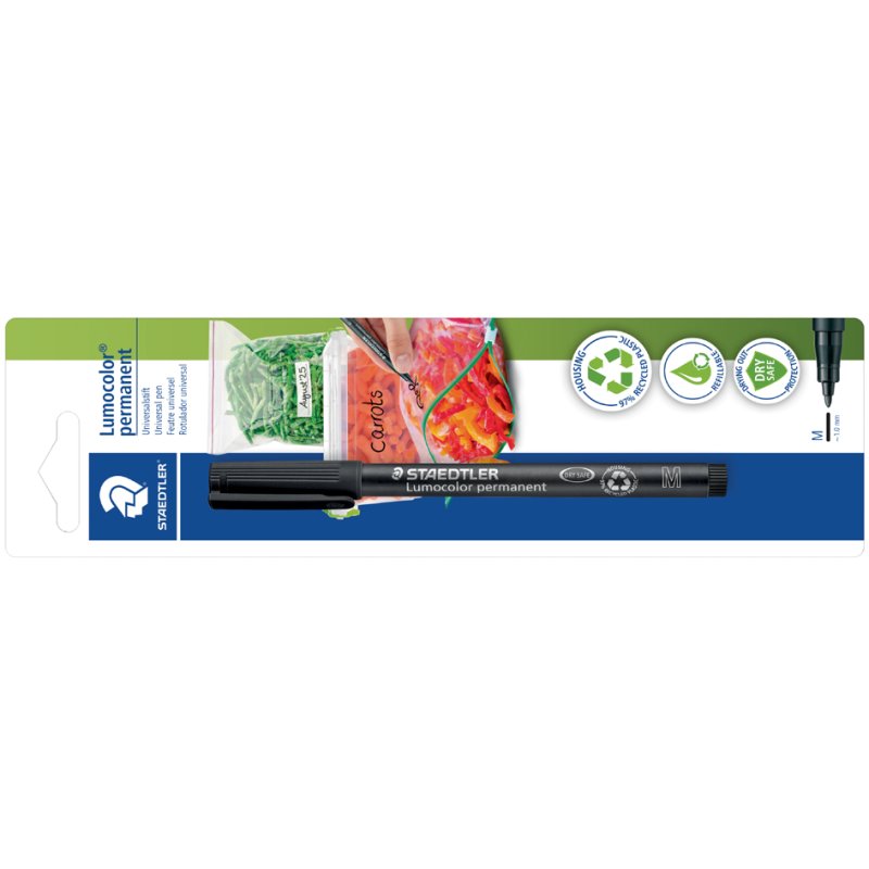 STAEDTLER Lumocolor marqueur cuisine, permanent, noir, 1,0 mm