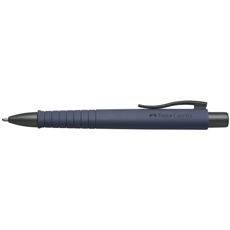 Faber-Castell stylo à bille POLY BALL XB, gris pierre, 0,6 mm, bleu