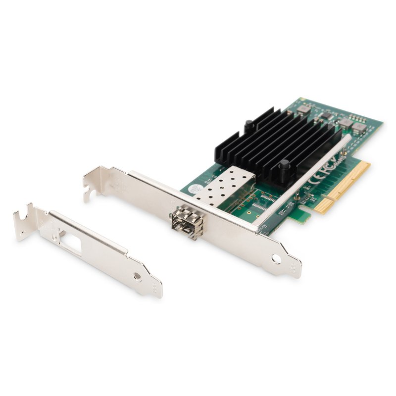 DIGITUS PCI Express 10 Gigabit glasvezeladapter, enkele poort, Intel JL82599EN, SFP+