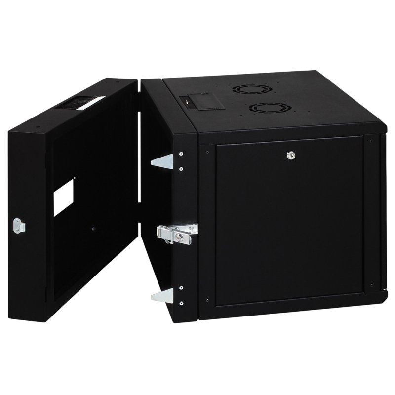 DIGITUS Armoire murale 19 pouces, 12 U, pivotante, noir