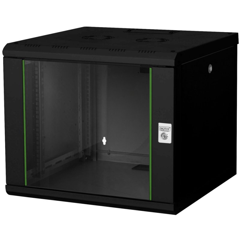 DIGITUS 19 inch wandkast Unique Serie, 16 HE, 600 mm diepte, zwart