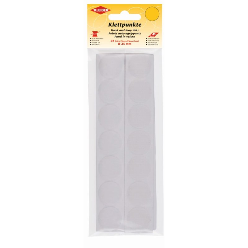 KLEIBER pastilles auto-agrippantes, noir, diamètre 25 mm, 28 pièces
