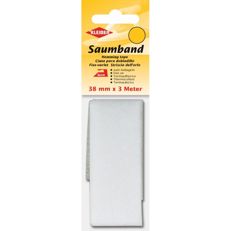 KLEIBER Ruban thermocollant, blanc, 38 mm × 3 m, 100% polyamide