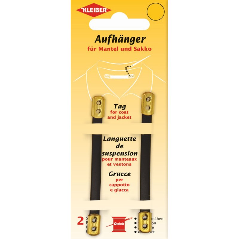 KLEIBER jashanger, kunstleder, bruin/beige, 2 stuks