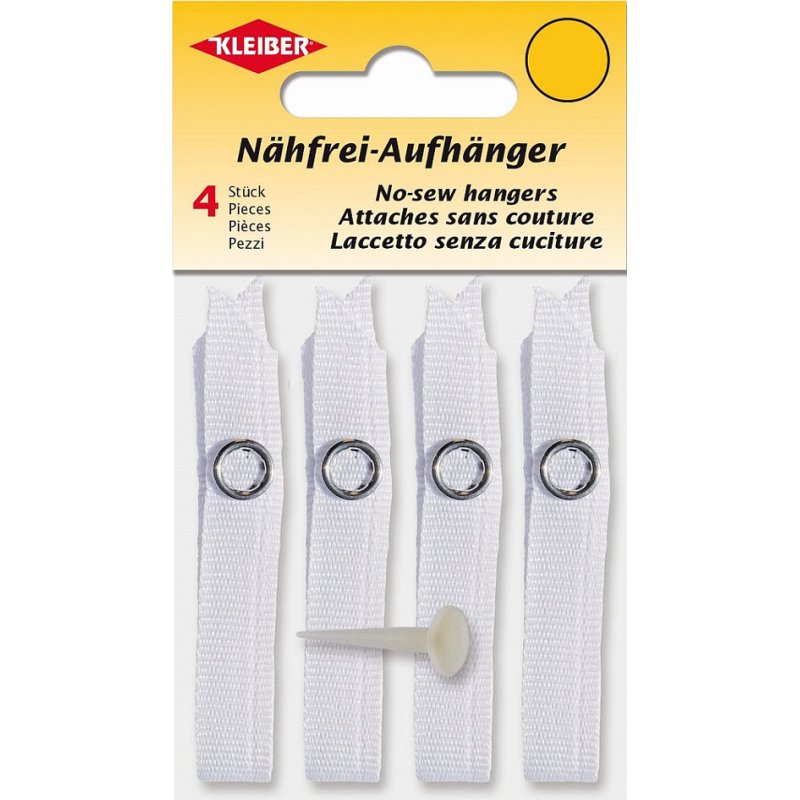 KLEIBER naadvrije kledinghangers, wit, 100% polyester, 4 stuks