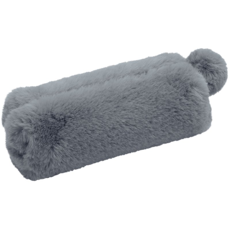 WEDO pluchen pennenetui FLUFFY, blauwgrijs, 245×115×40 mm