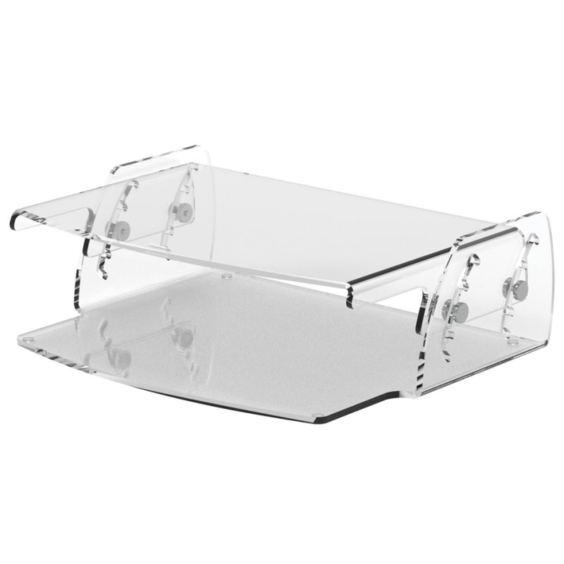 Fellowes Clarity Series monitor stand, clear acrylic, height adjustable, 10 kg load capacity
