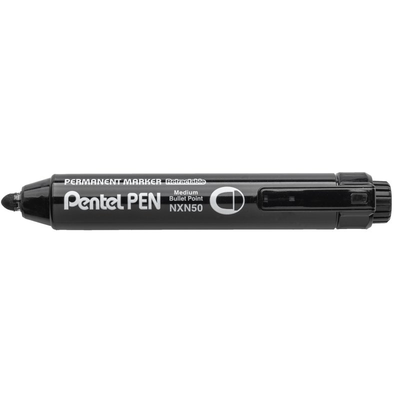 Pentel marqueur permanent NXN50, noir, pointe ronde 1,3 mm