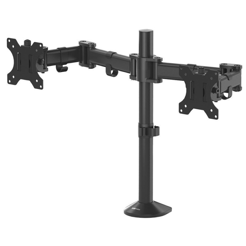 Fellowes Reflex dubbele monitorarm, zwart, tot 27 inch, 8 kg draagkracht