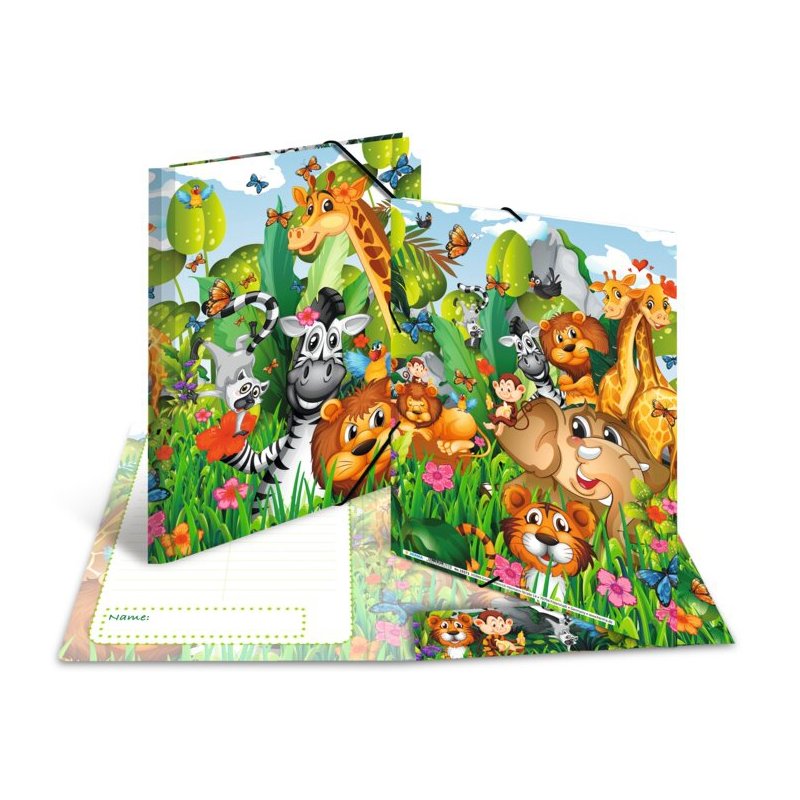 HERMA chemise à élastiques Licorne carton A3, coins à ressort